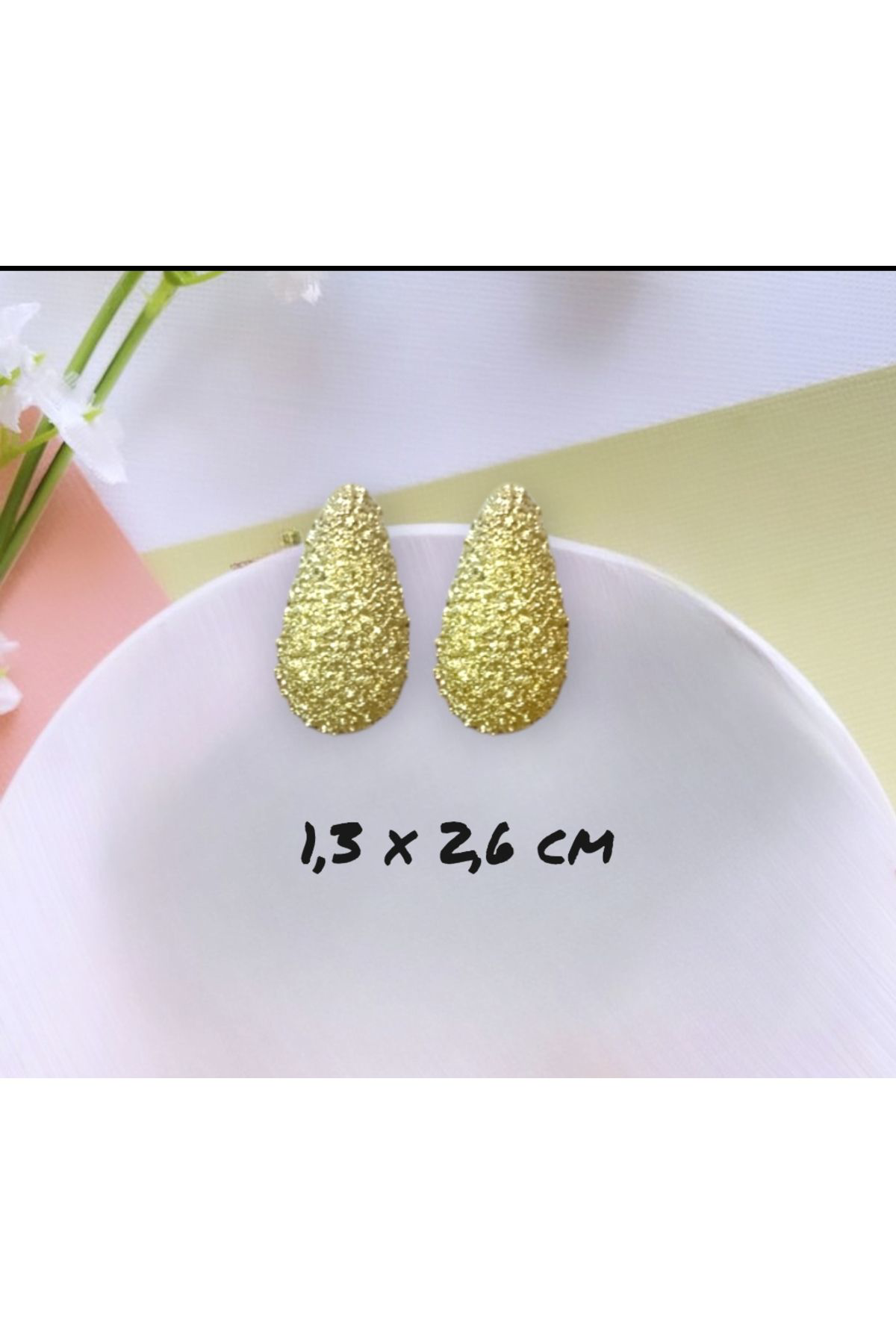Gözyaşı Damlası Gold Küpe