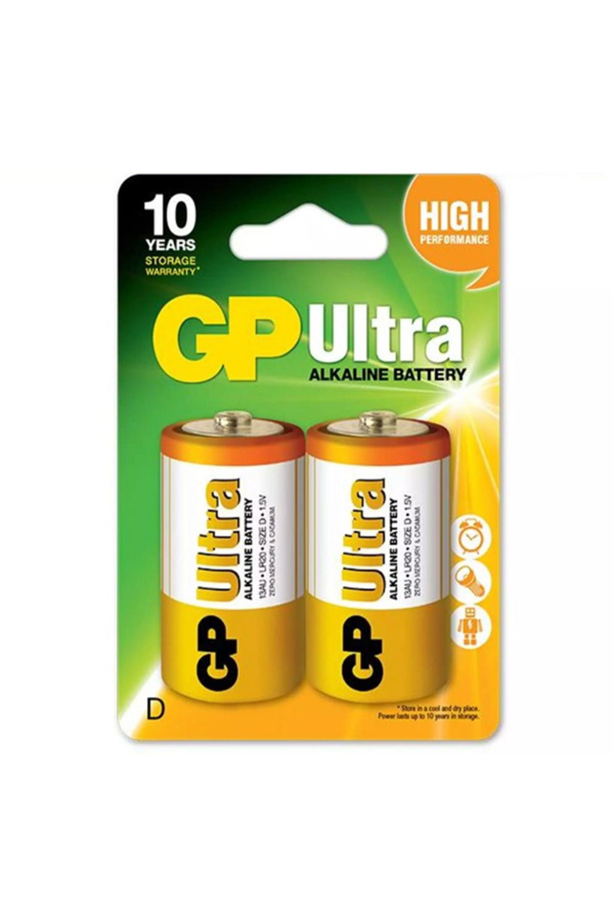 Ok Aksesuar Gp 13Au-2U2 Ultra Alkalin D Büyük Boy Kalin Pil Lr20 2Li Paket Fi