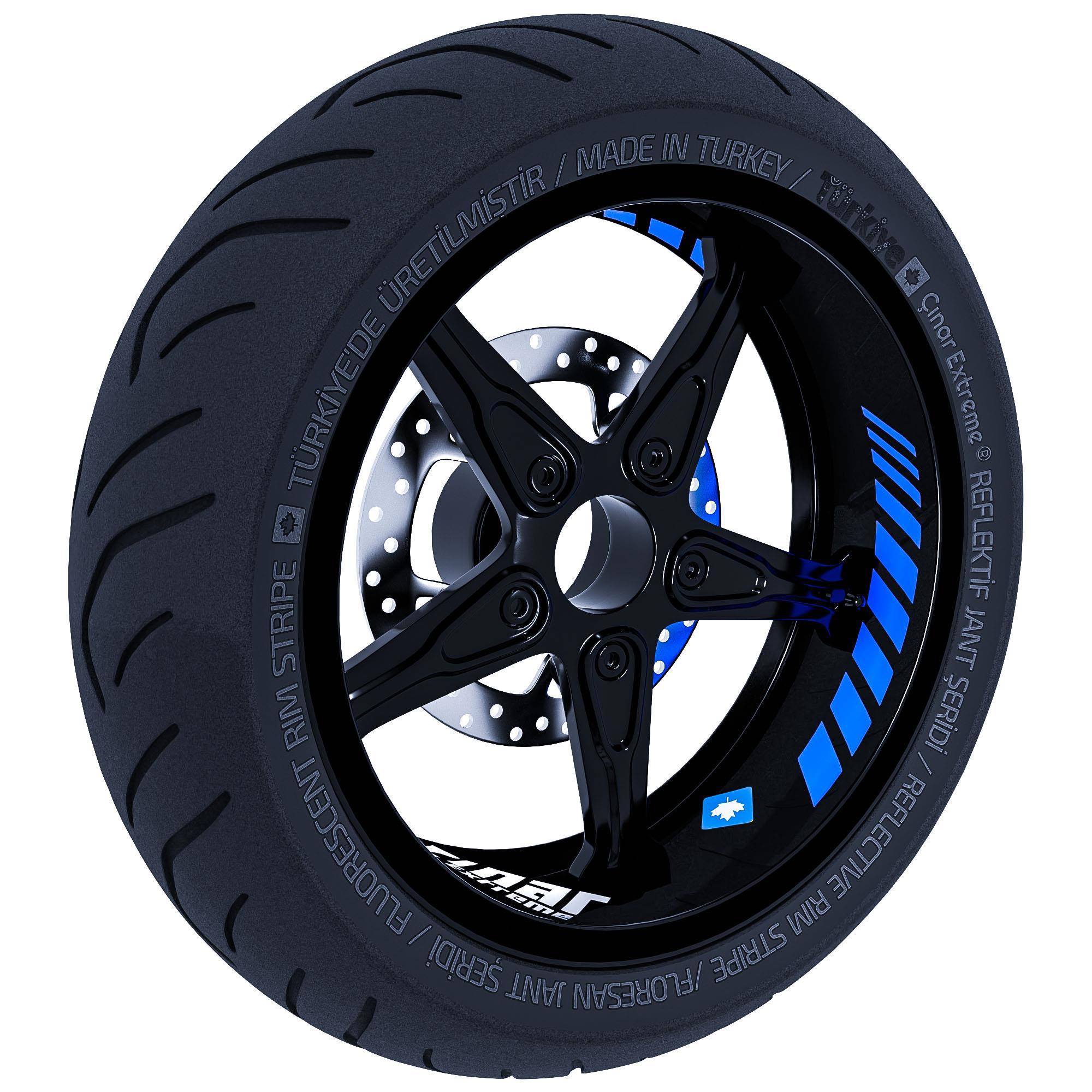 Gp Racing Azur Mavi İç Jant Şeridi Sticker Çınar Extreme 