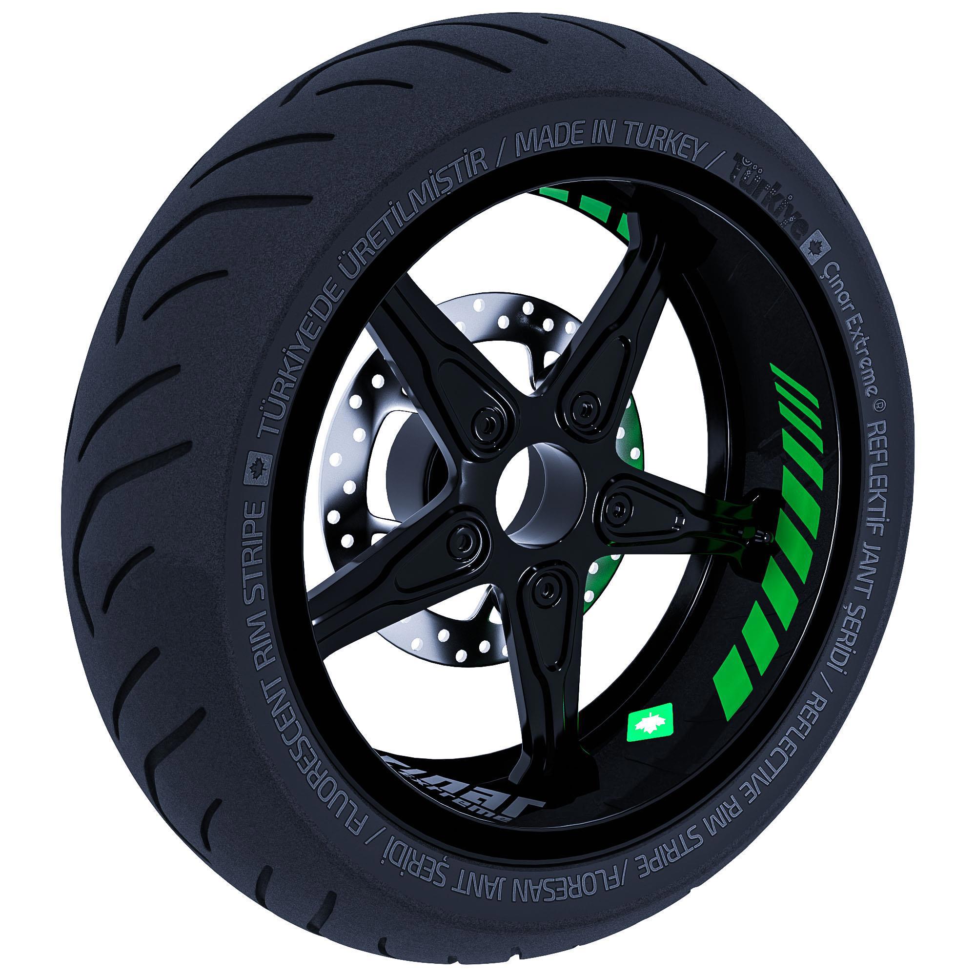 Gp Racing Orman Yeşili İç Jant Şeridi Sticker Çınar Extreme 