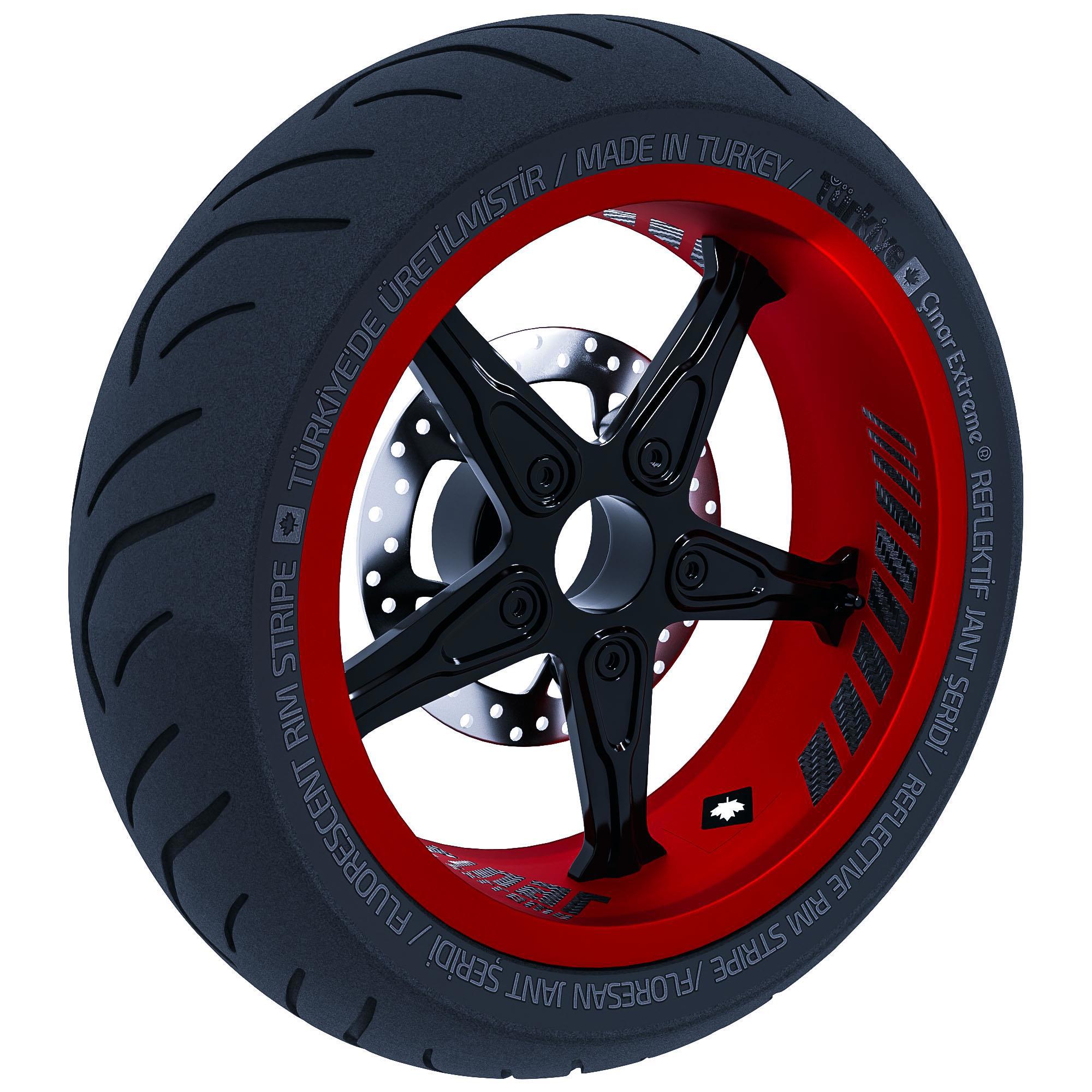 Gp Racing Siyah Karbon Fiber Dokulu İç Jant Şeridi Sticker Çınar 