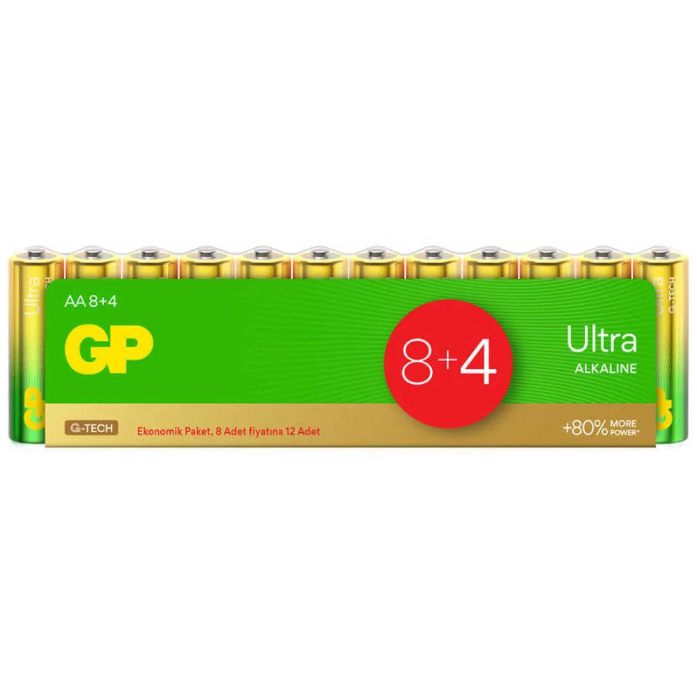 GP Ultra lin AA Kalem Pil 12'li Paket