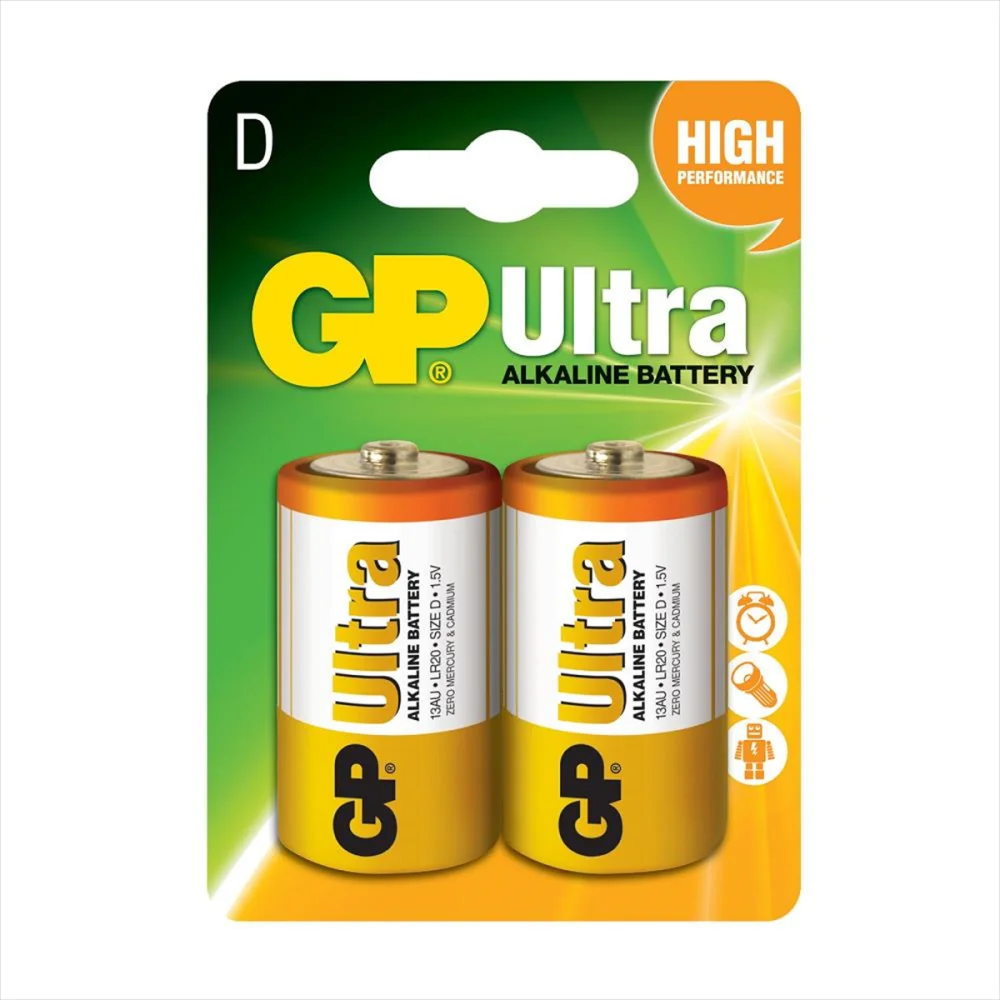 GP Ultra lin D Büyük Boy Pil 2li