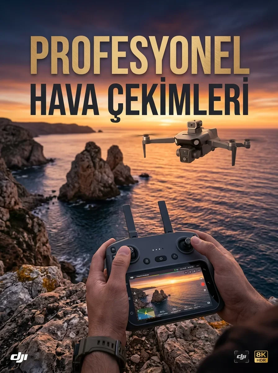GPS Destekli Çift Kameralı Katlanabilir Drone Havadan Fotoğraf ve Video Çekimi