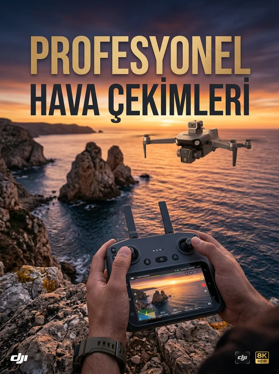 GPS Destekli Çift Kameralı Katlanabilir Drone Havadan Fotoğraf ve Video Çekimi