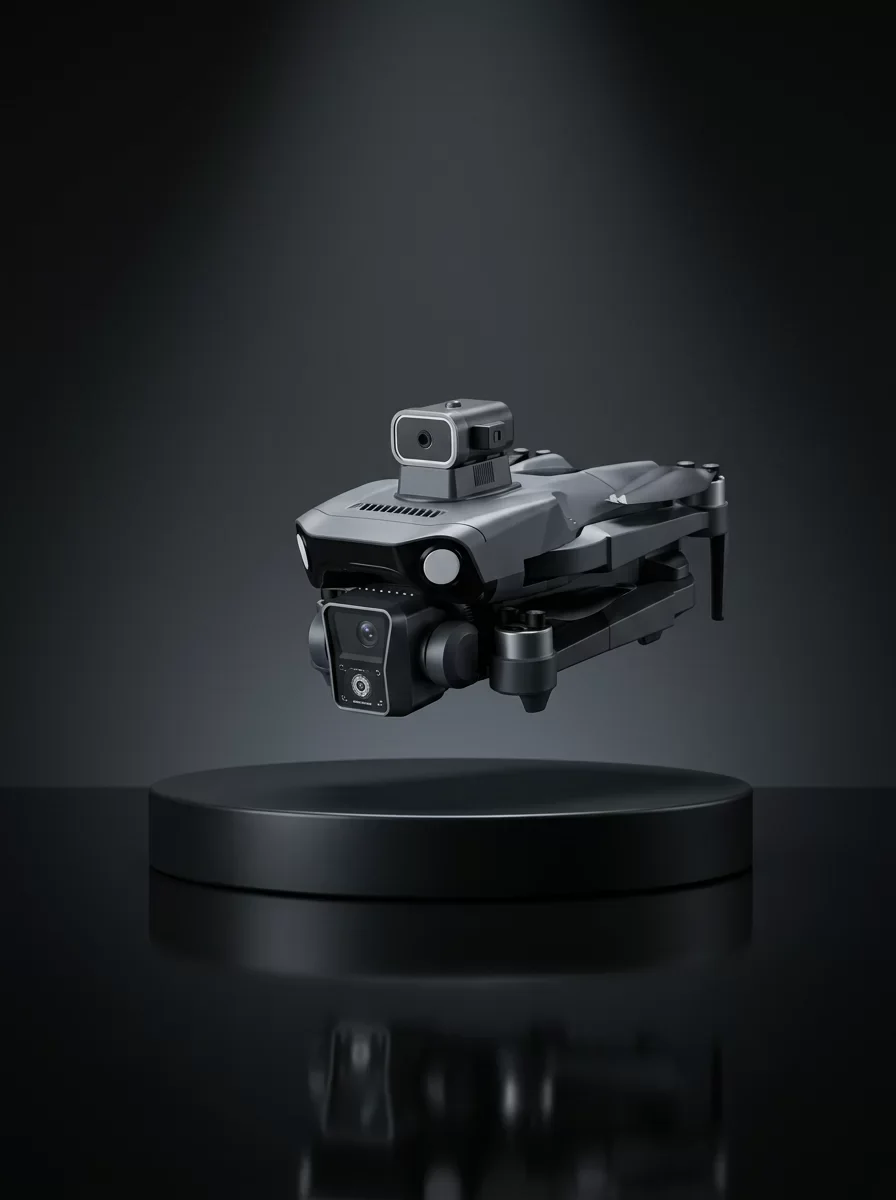GPS Destekli Katlanabilir Çift Kameralı Drone Ekranlı Kumandalı
