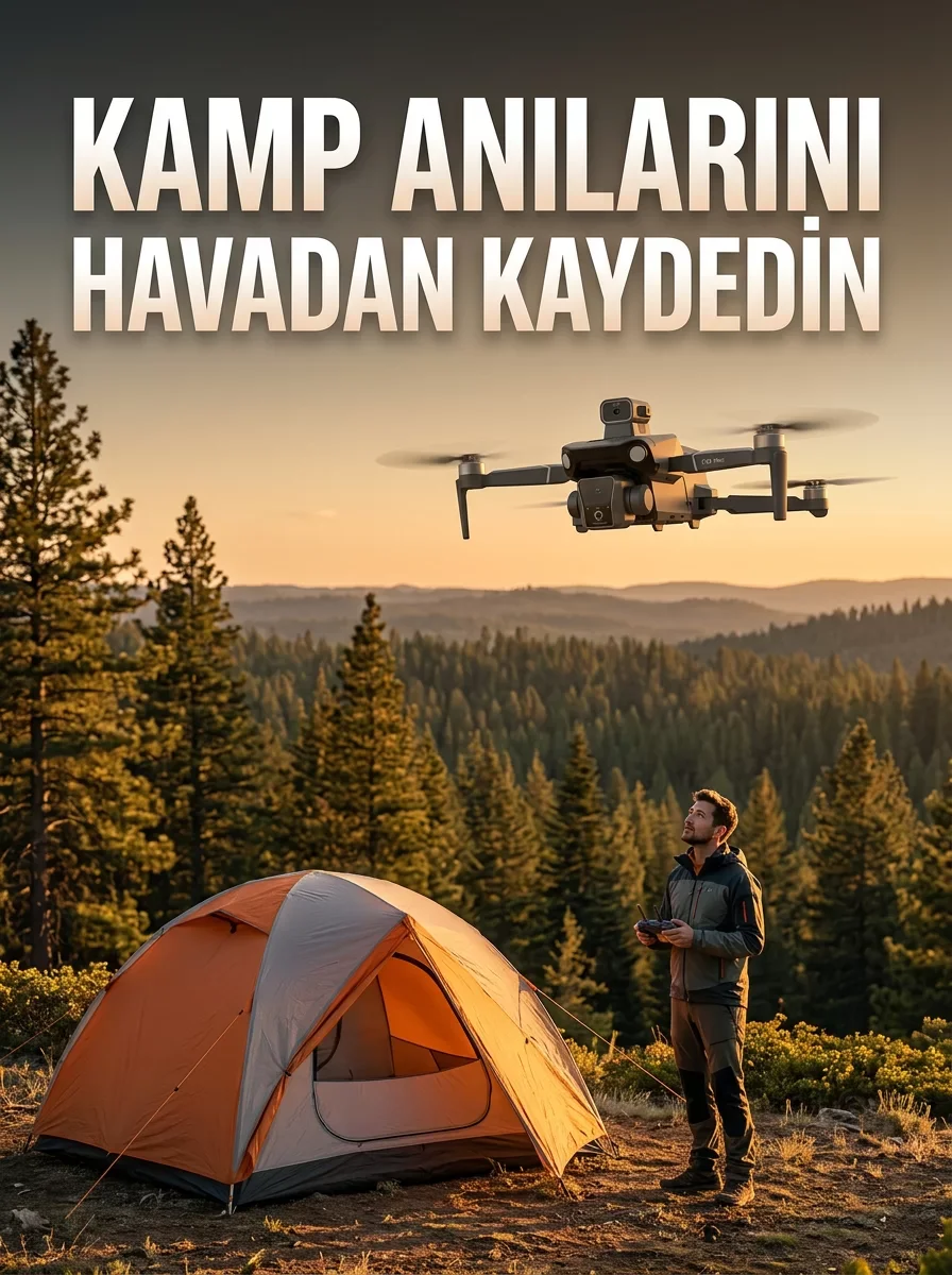 GPS Destekli Katlanabilir Çift Kameralı Drone Ekranlı Kumandalı