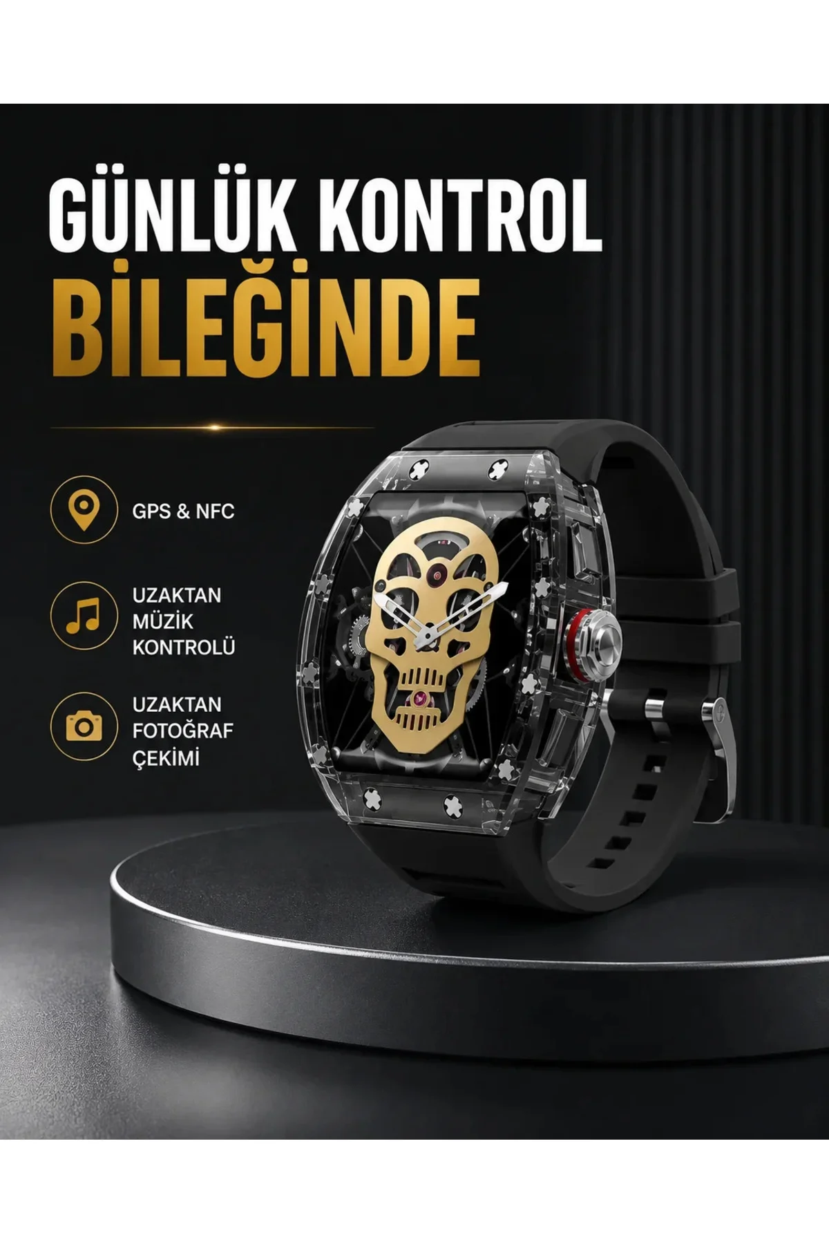GPS ve NFC Özellikli Akıllı Saat iOS Android Uyumlu GPS ve NFC Özellikli Akıllı Saat iOS Android Uyumlu