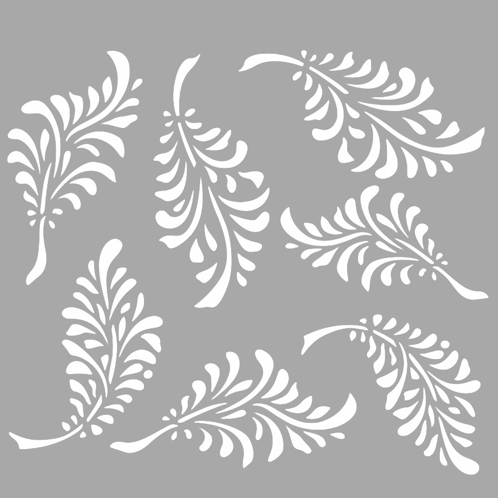 Artikel Grace Çiçek Desen Stencil Boyama Şablonu 30X30 Cm, Duvar Stencil,