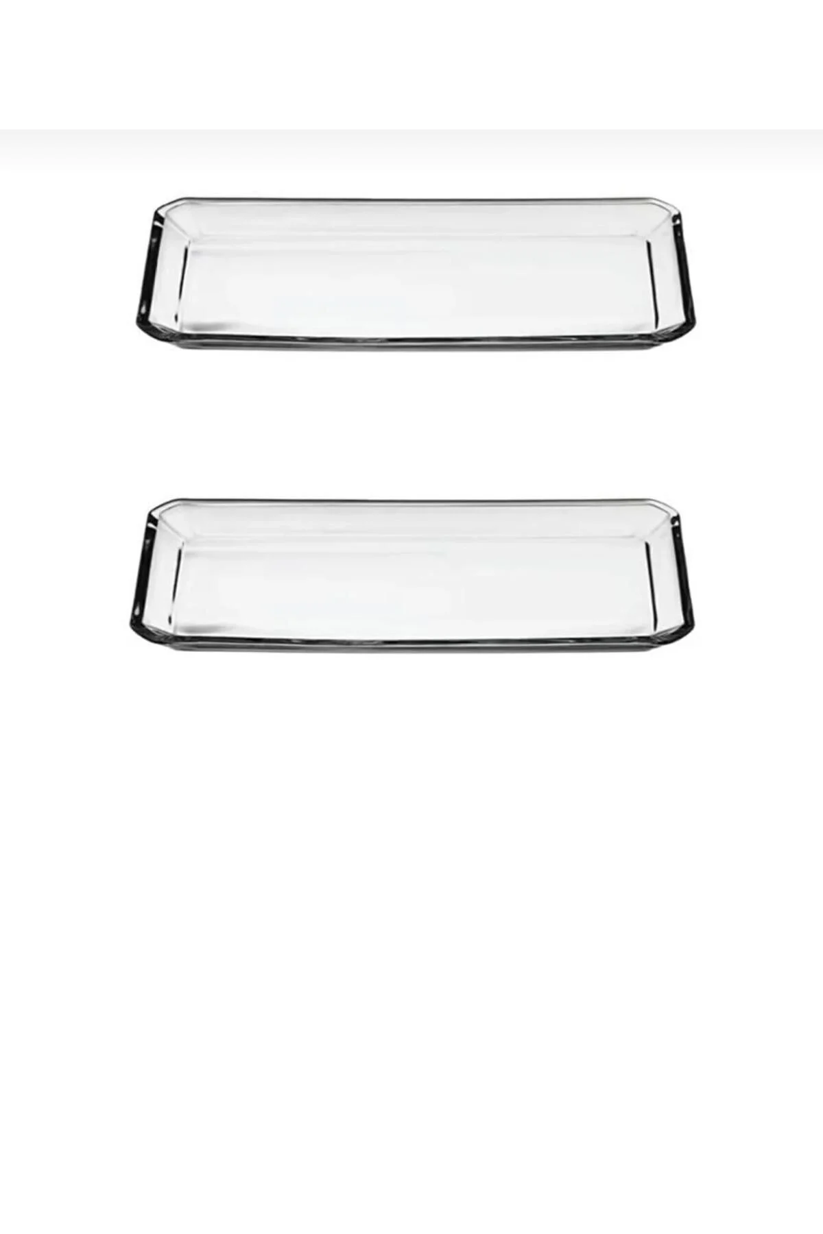 Grace Crystallin Servis Sunum Tabağı Kristal Cam (2Lİ PAKET) 6801