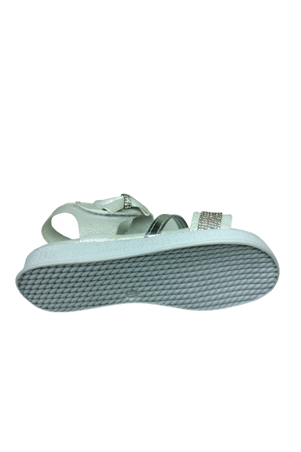 Grafen Filet Kız Çocuk Sandalet Sedef Şeffaf Taşlı Abiye Ayakkabı