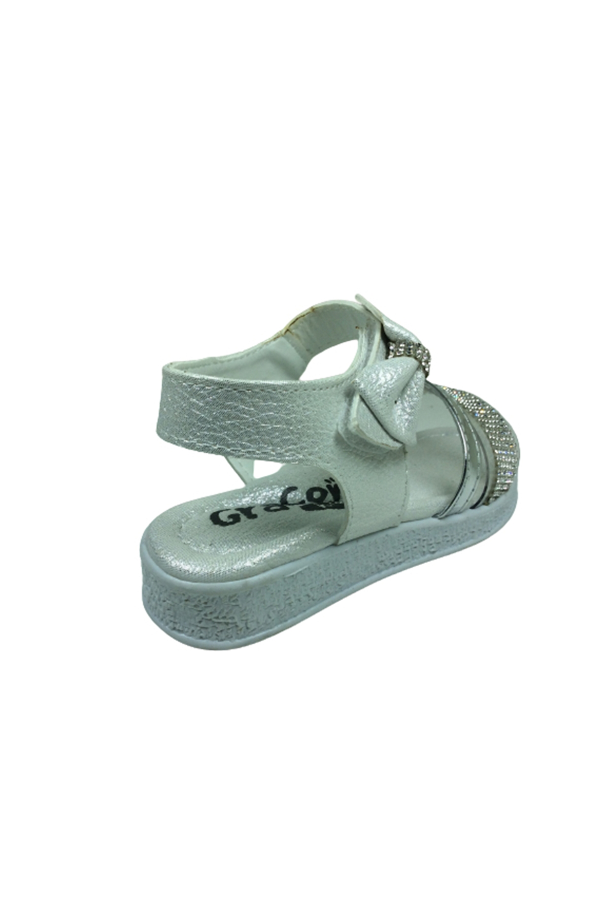 Grafen Patik Kız Çocuk Sandalet Sedef Şeffaf Taşlı Abiye Ayakkabı