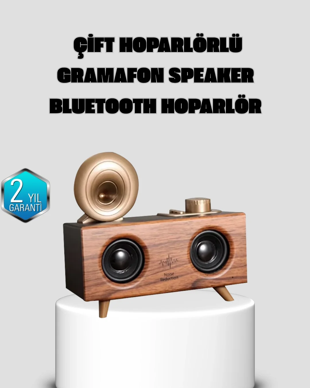 Gramafon Tasarımlı Bluetooth Hoparlör 3D Ses Teknolojili Çok Fonksiyonlu Fiyatı, Yorumları ve Özellikleri