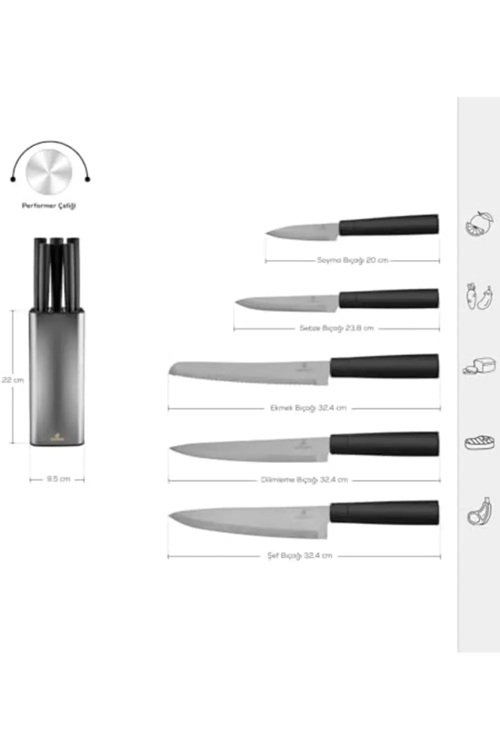 Grammy Inox 6 Parça Bıçak Seti 395519