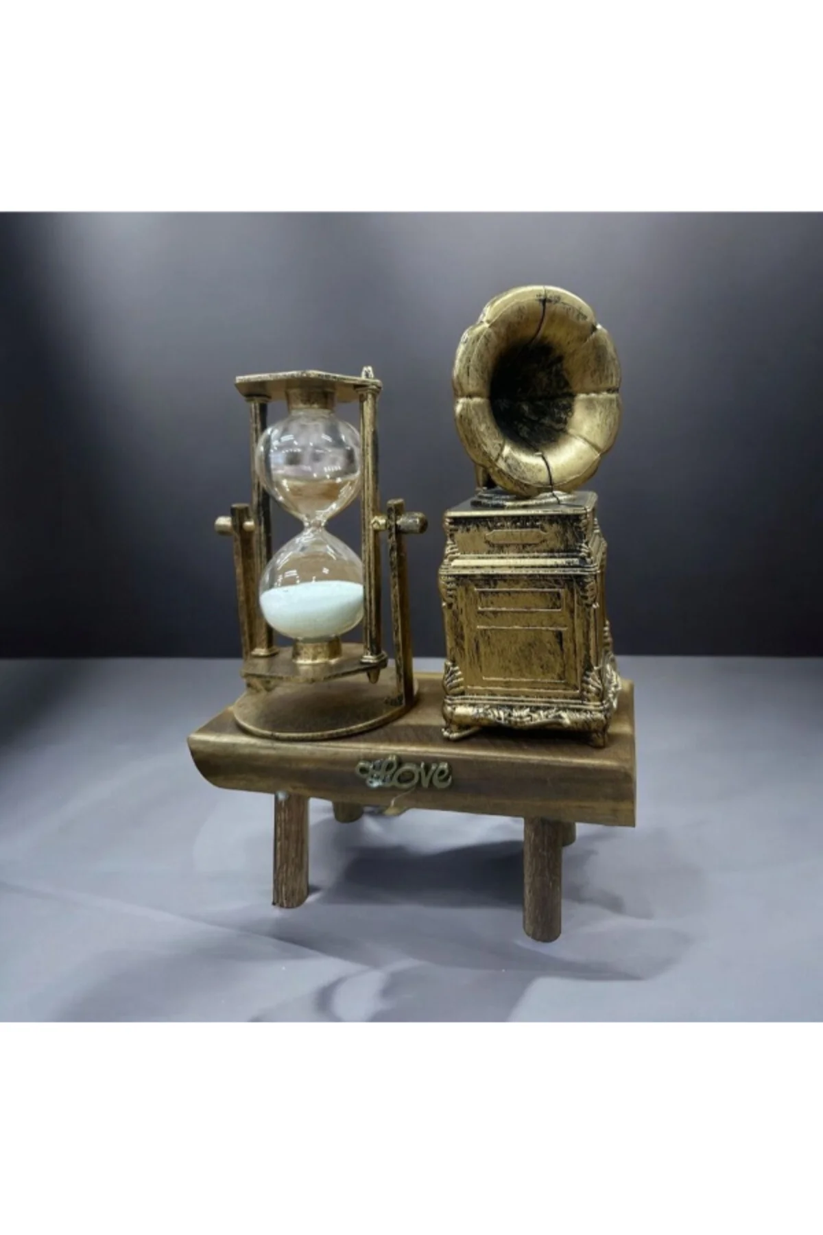 Gramofon Biblolu Kum Saati