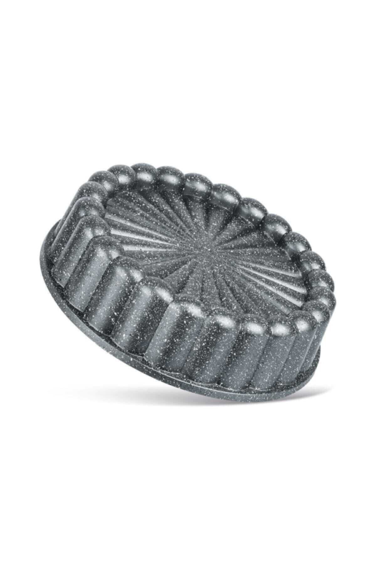 Laviss Granit Döküm Tart Kalıbı Gri 26Cm Dilimli Tart Turta Kalıbı Gri