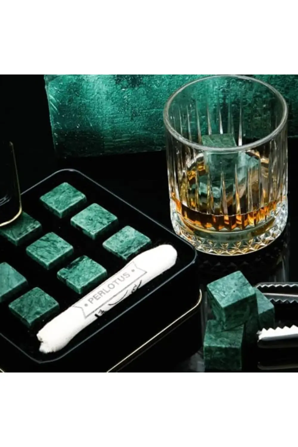 Granit Eskitme Viski Taşı Metal Kutulu, Doğal, Sulandırmadan Soğu