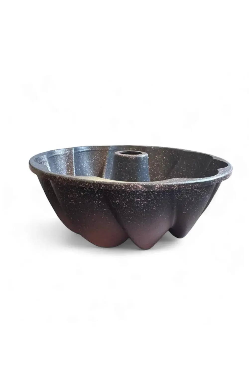 Granit Kaplamalı 25 cm Döküm Kek Kalıbı – Dalgalı Desenli Yuvarla