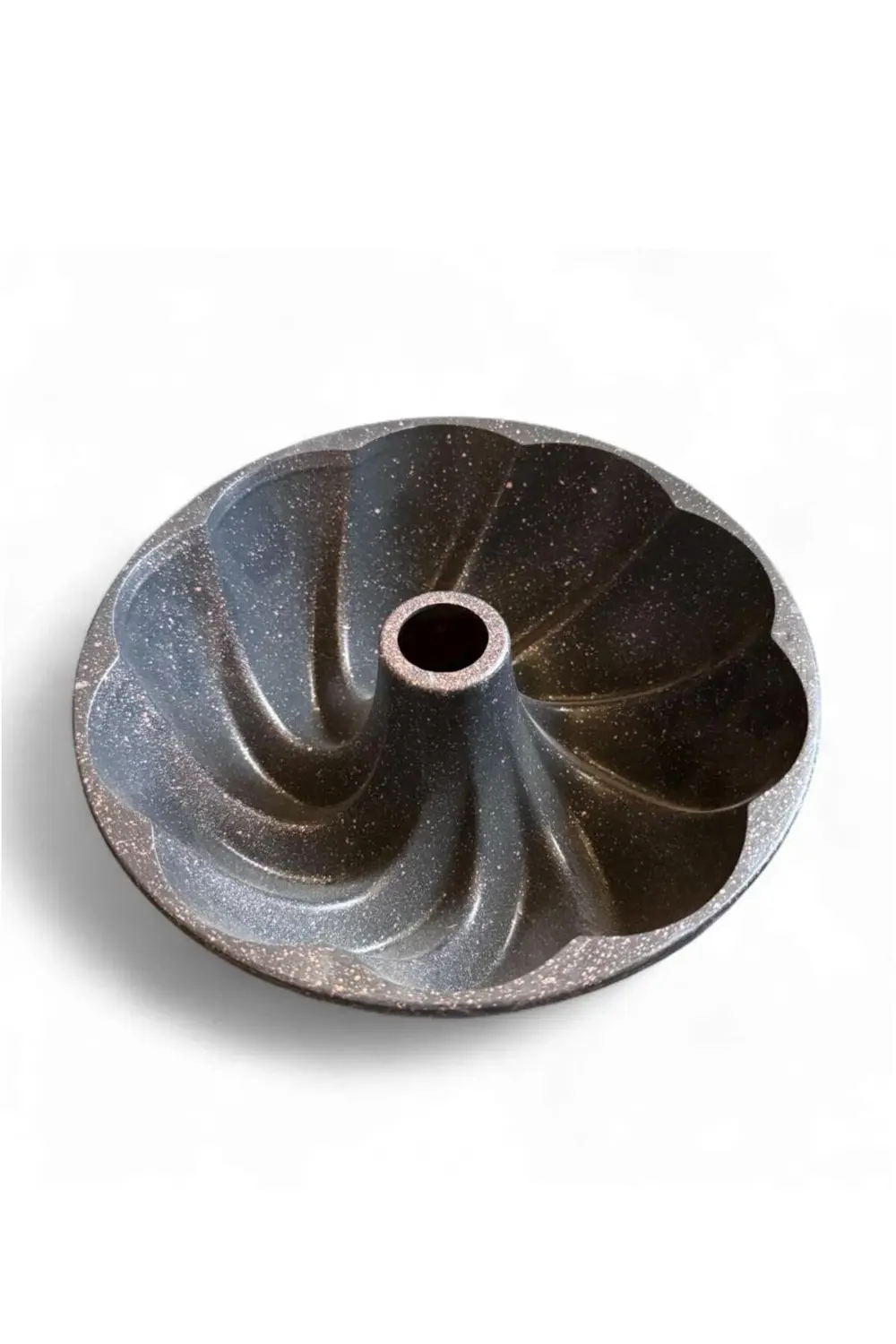 Granit Kaplamalı 25 cm Döküm Kek Kalıbı – Dalgalı Desenli Yuvarla