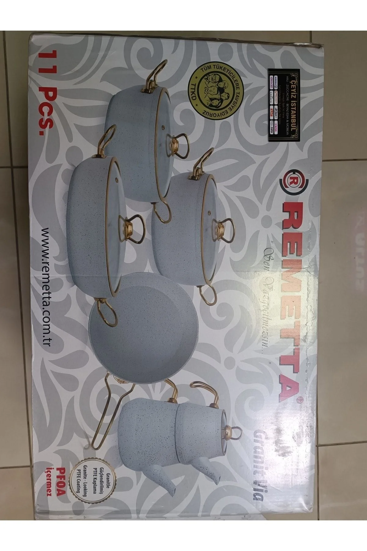 Granit Via 11 Prç. Tencere Seti Siyah Altıntoptic