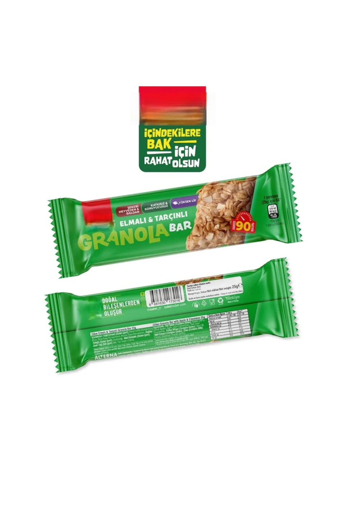 Granola Bar 25 Gr Elmalı ve Tarçınlı