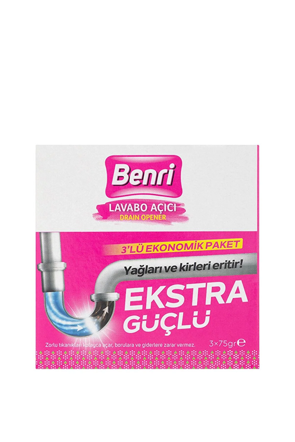 Granül Lavabo Açıcı 3 x 75 gr