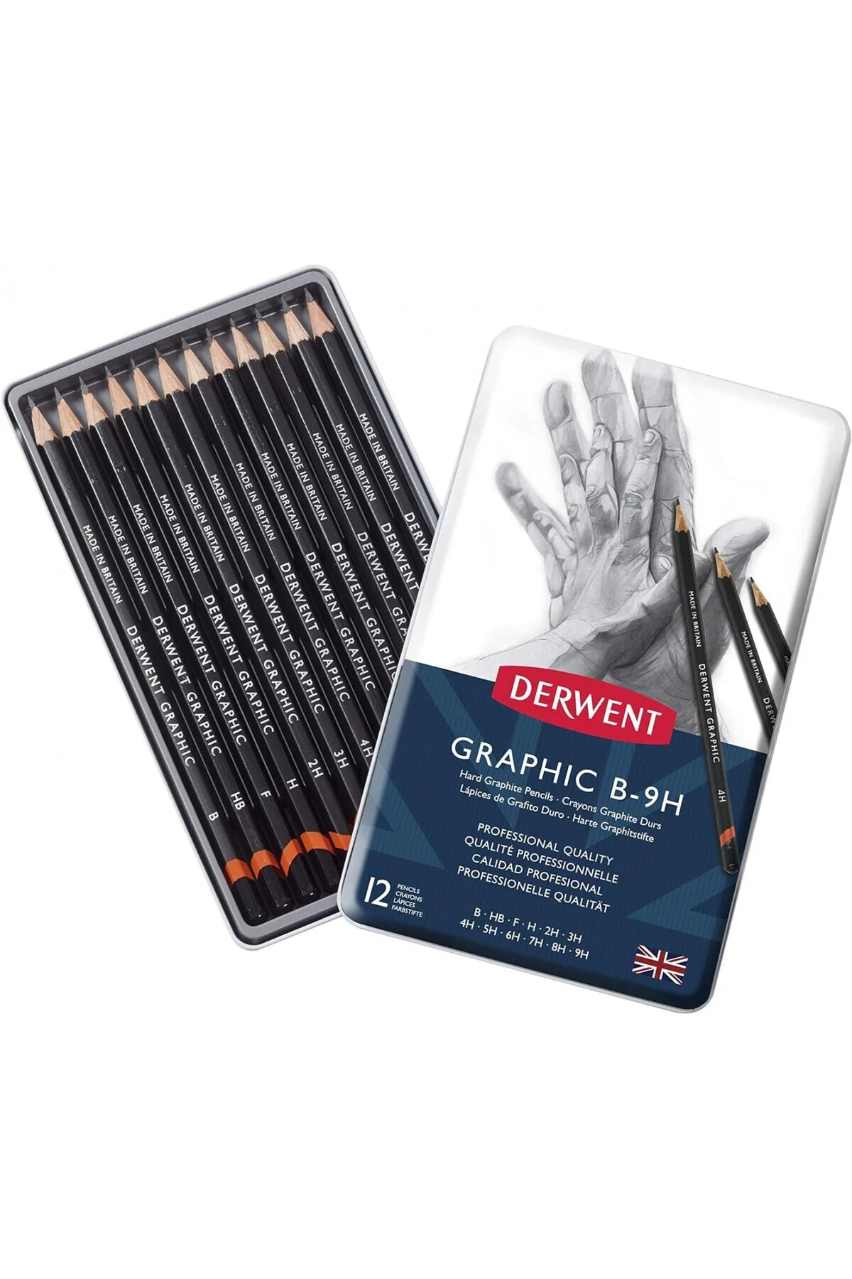 Graphic Set 12'li Dereceli Kurşun Kalem Çizim Seti - Hard / 34213