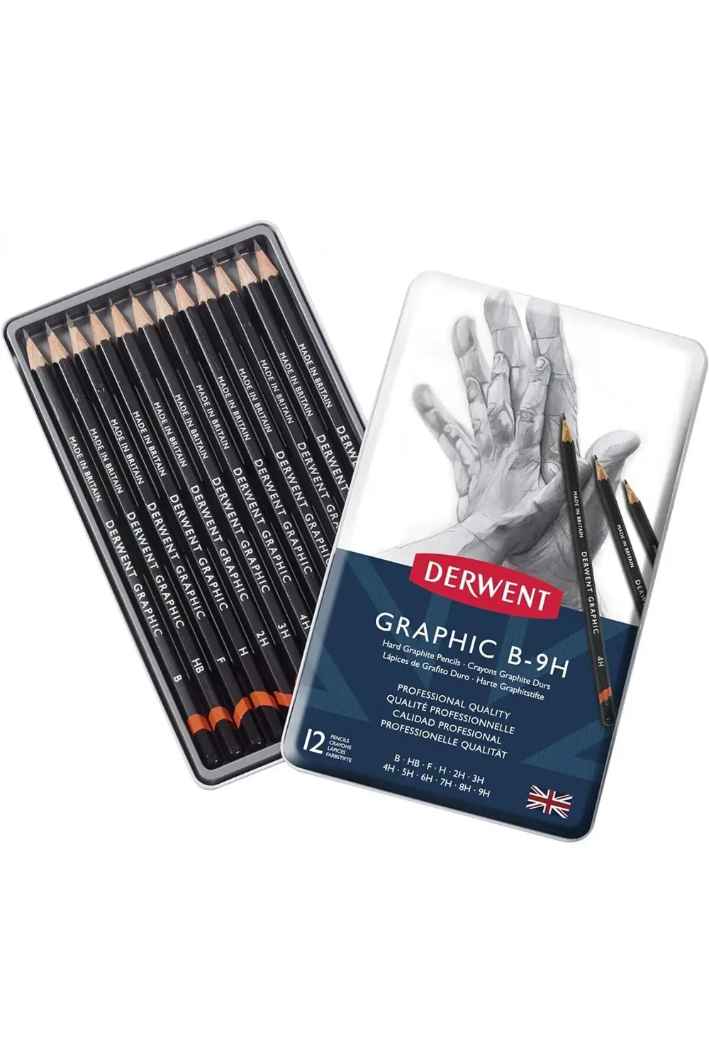 Graphic Set 12'li Dereceli Kurşun Kalem Çizim Seti - Hard / 34213