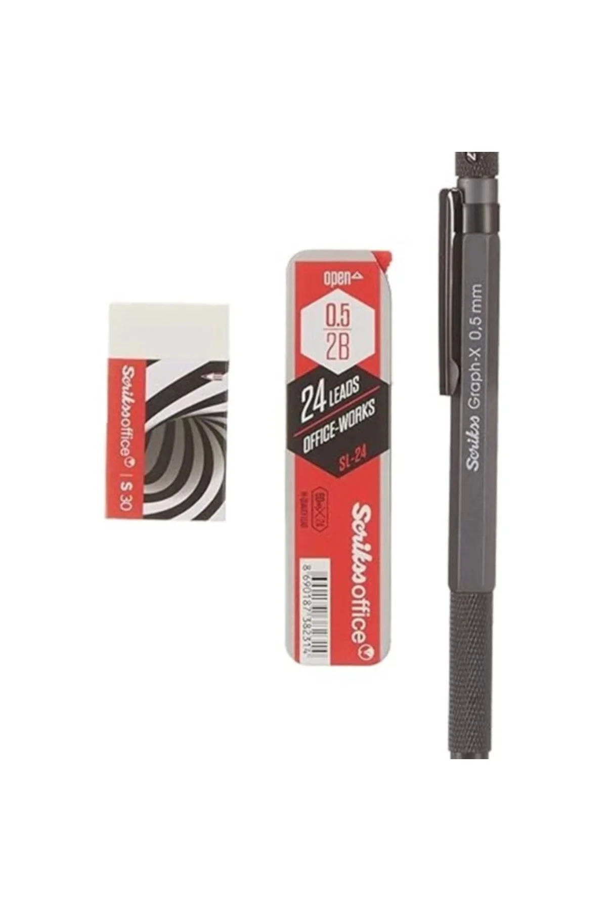 Graphx 3'lü Set Versatil Kalem 0.5 Mm Antrasitsilgimin 0.5 Mm