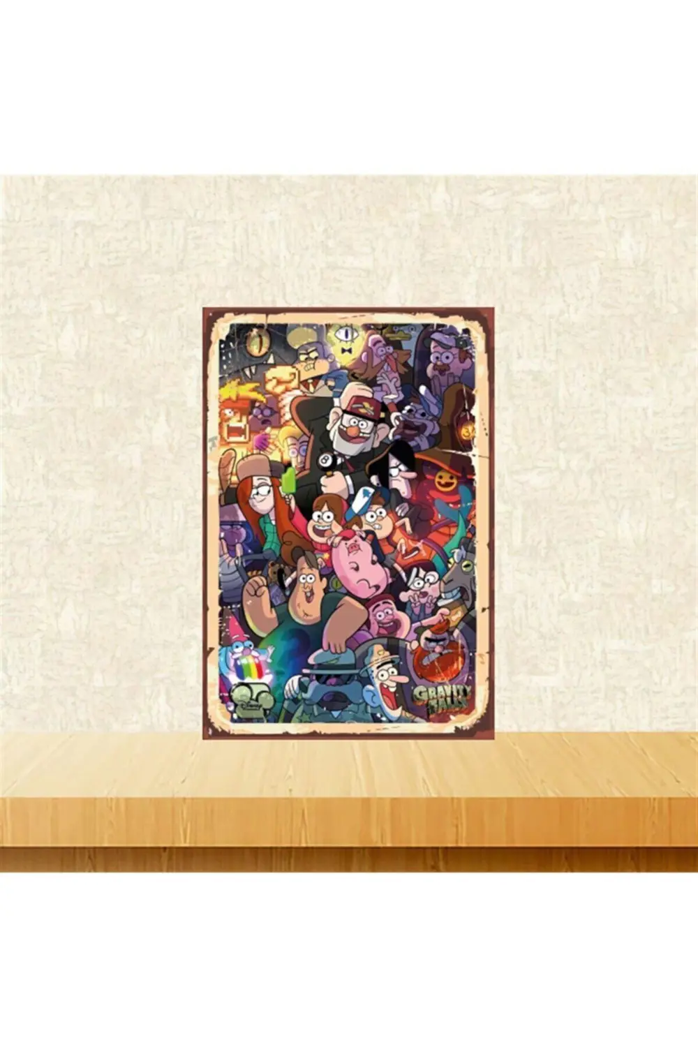 Gravity Falls Comics 20-30 Cm Retro Ahşap Tablo Tkfx5090