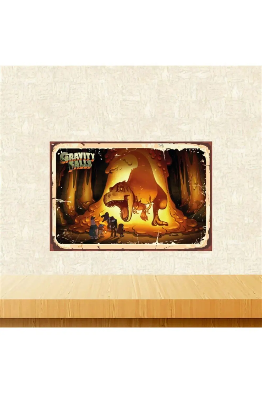 Gravity Falls Tasarımlı 20-30 Cm Retro Ahşap Tablo Tkfx5674
