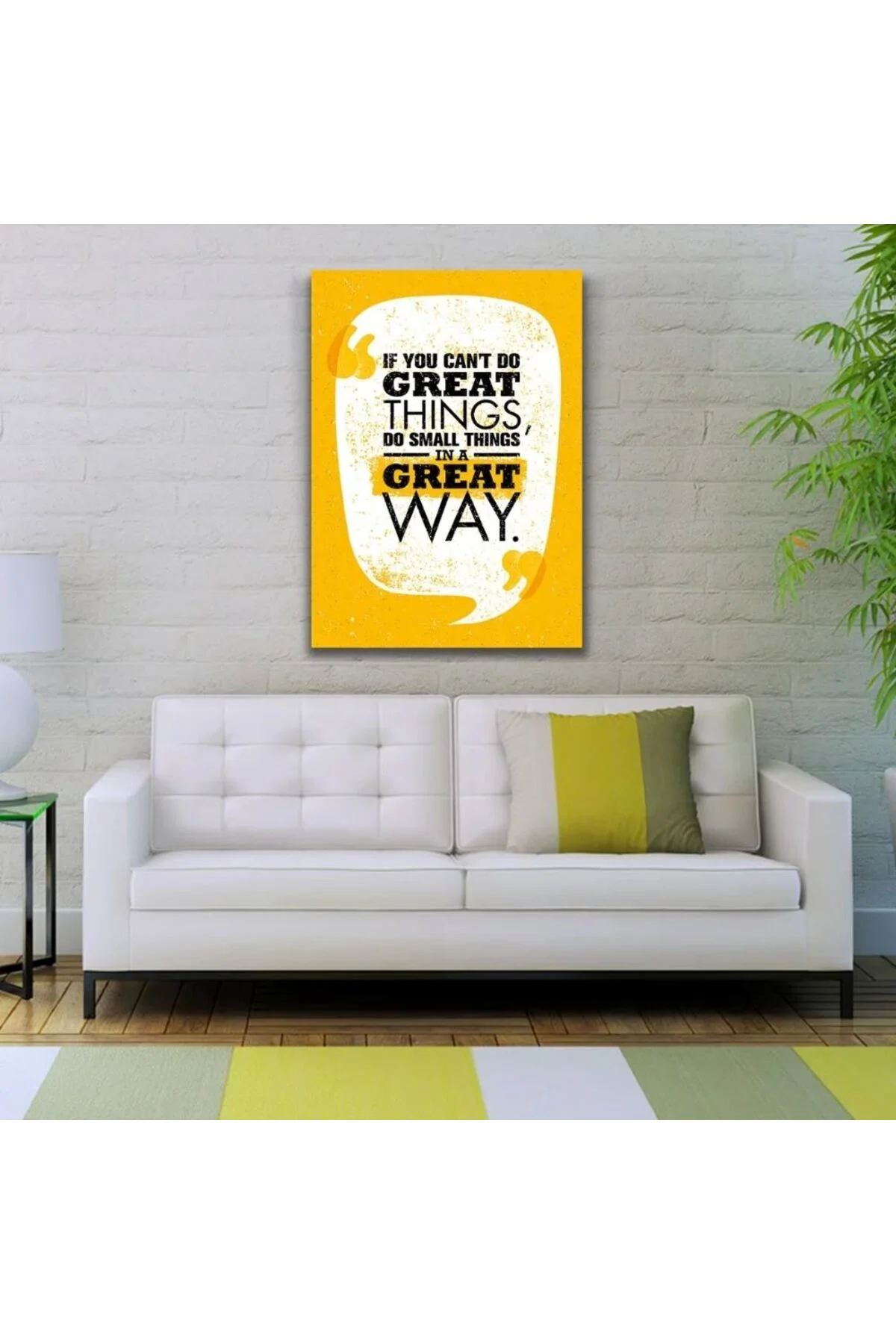 Great Thing Afiş Turuncu Tonlarda Kanvas Tablo 50 x 70