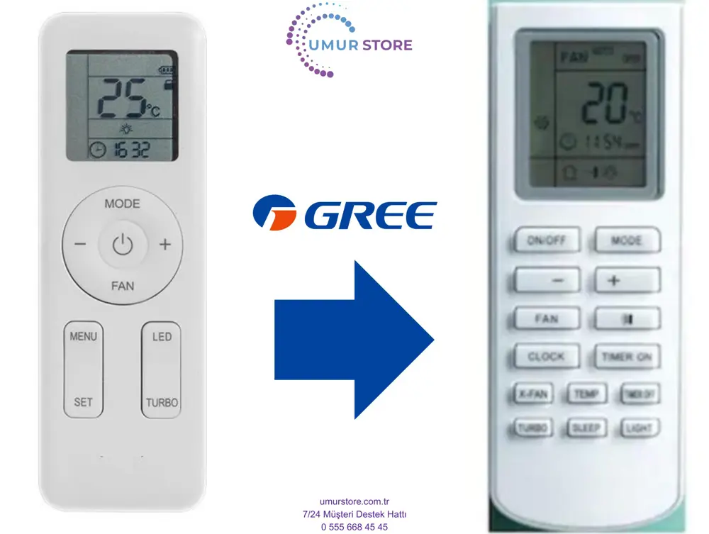 Gree YAY1F1 Klima Kumandası Gree YAY1F1 Klima Kumandası