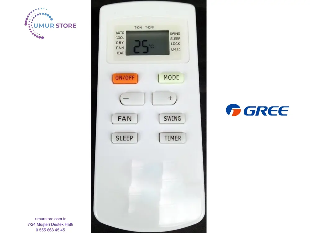 Gree YX1F5F Uyumlu Klima Kumandası