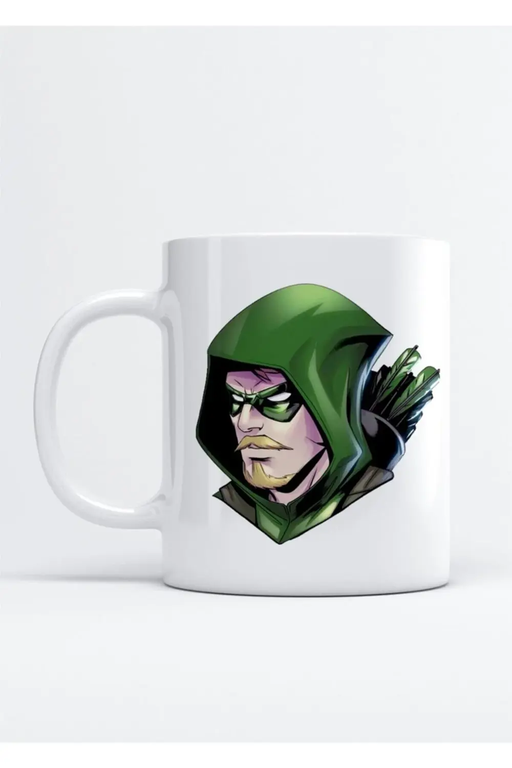 Green Arrow Baskılı Porselen Kupa Bardak