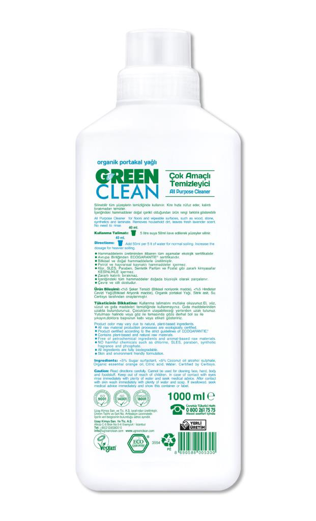 Green Clean Bitkisel Çok Amaçlı Temizleyici 1000 ml