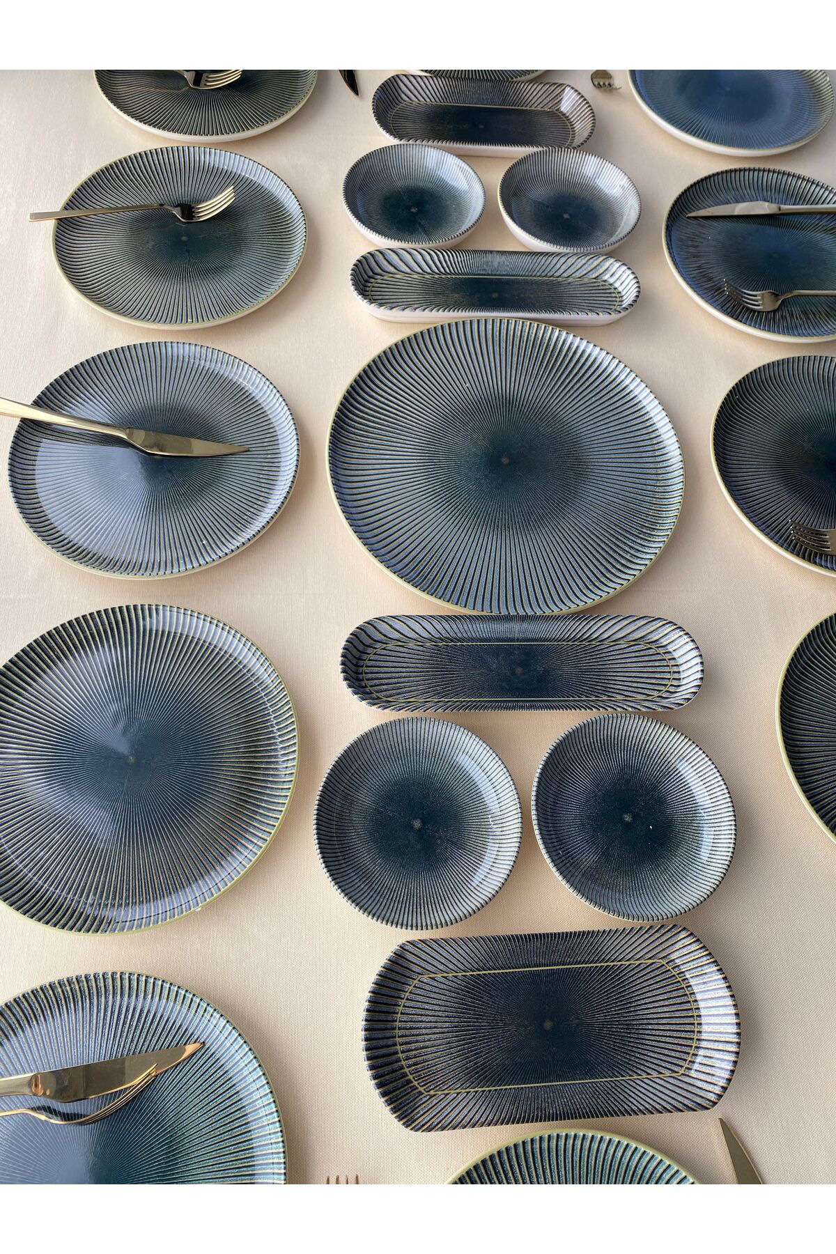 Green Gold 12 Kişilik 21 Parça Kahvaltı Takımı