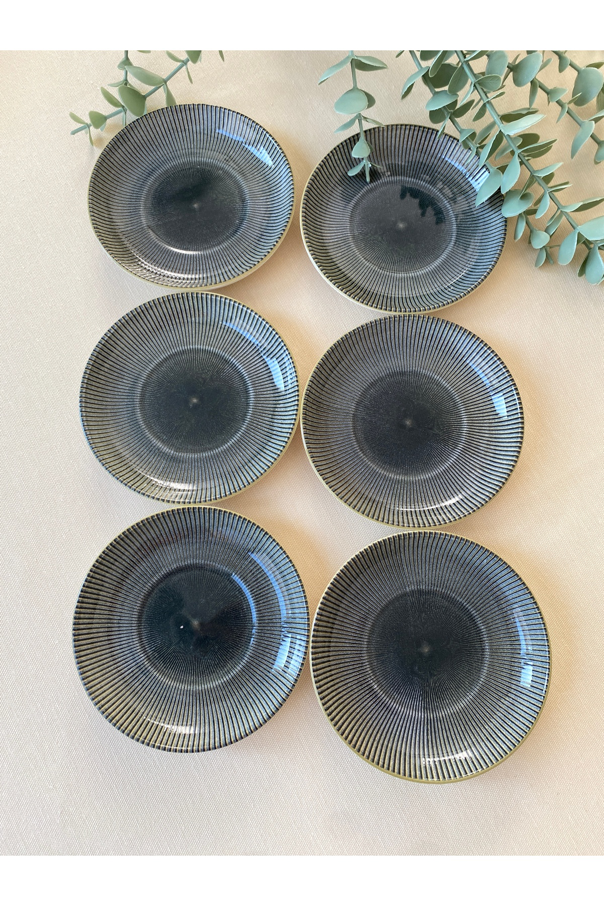 Green Gold 6 Adet Çay Tabağı