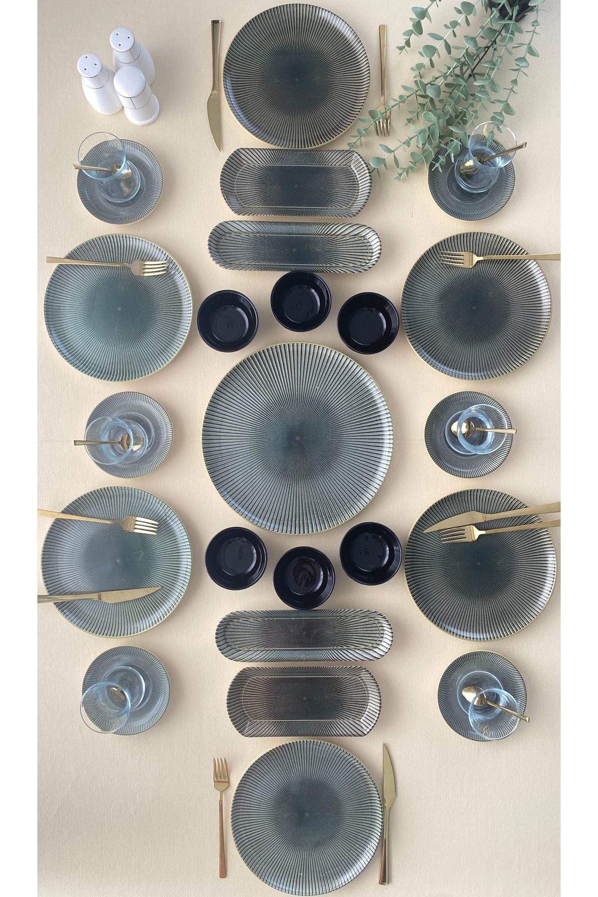 Green Gold 6 Kişilik 23 Parça Kahvaltı Takımı