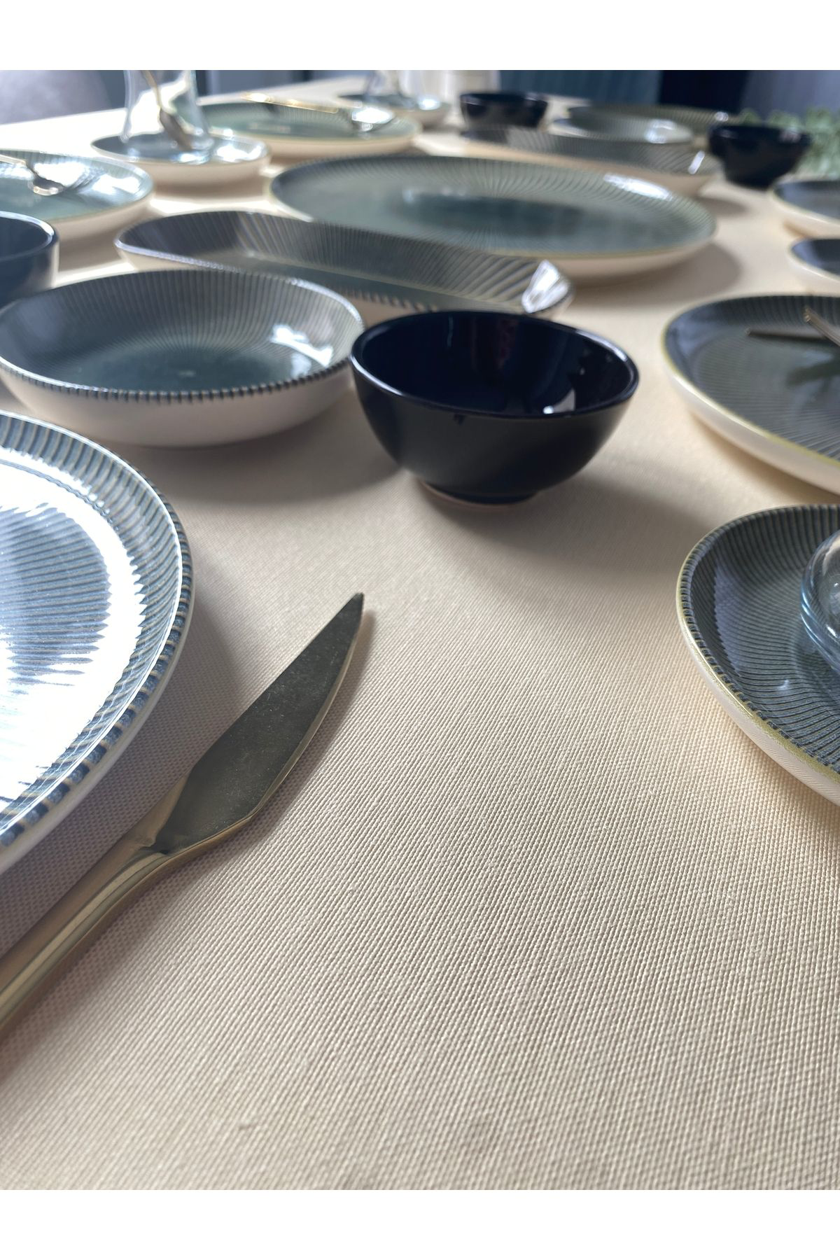 Green Gold 6 Kişilik 21 Parça Sosluklu Kahvaltı Takımı