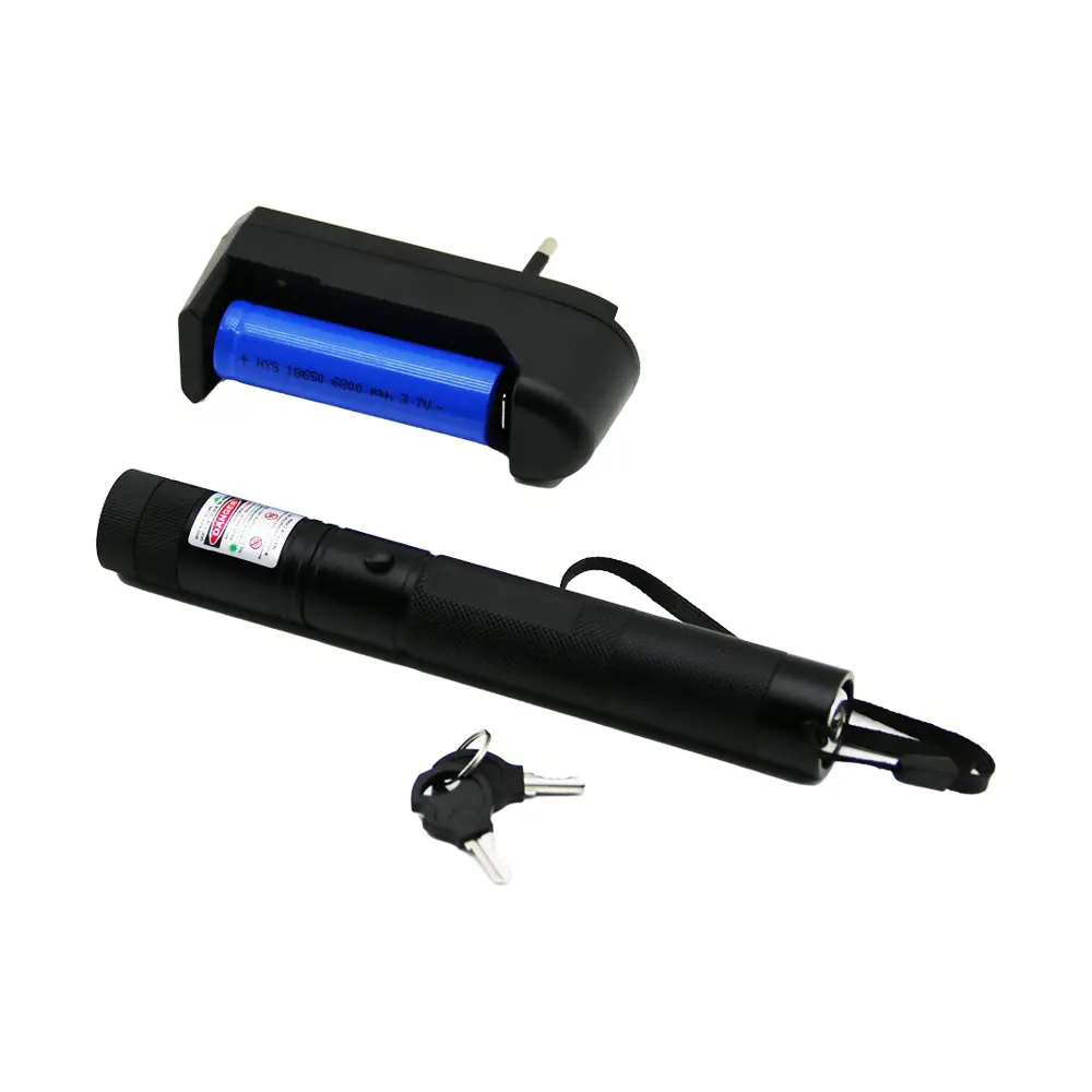 GREEN LAZER SİYAH - PİL ŞARJLI YEŞİL LAZER METAL KASA BÜYÜK BEYAZ