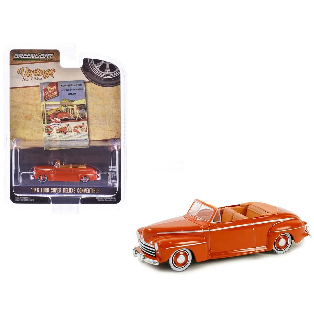 Greenlight 1/64 Vintage Ad Cars Series 10- 1946 Ford Super Deluxe