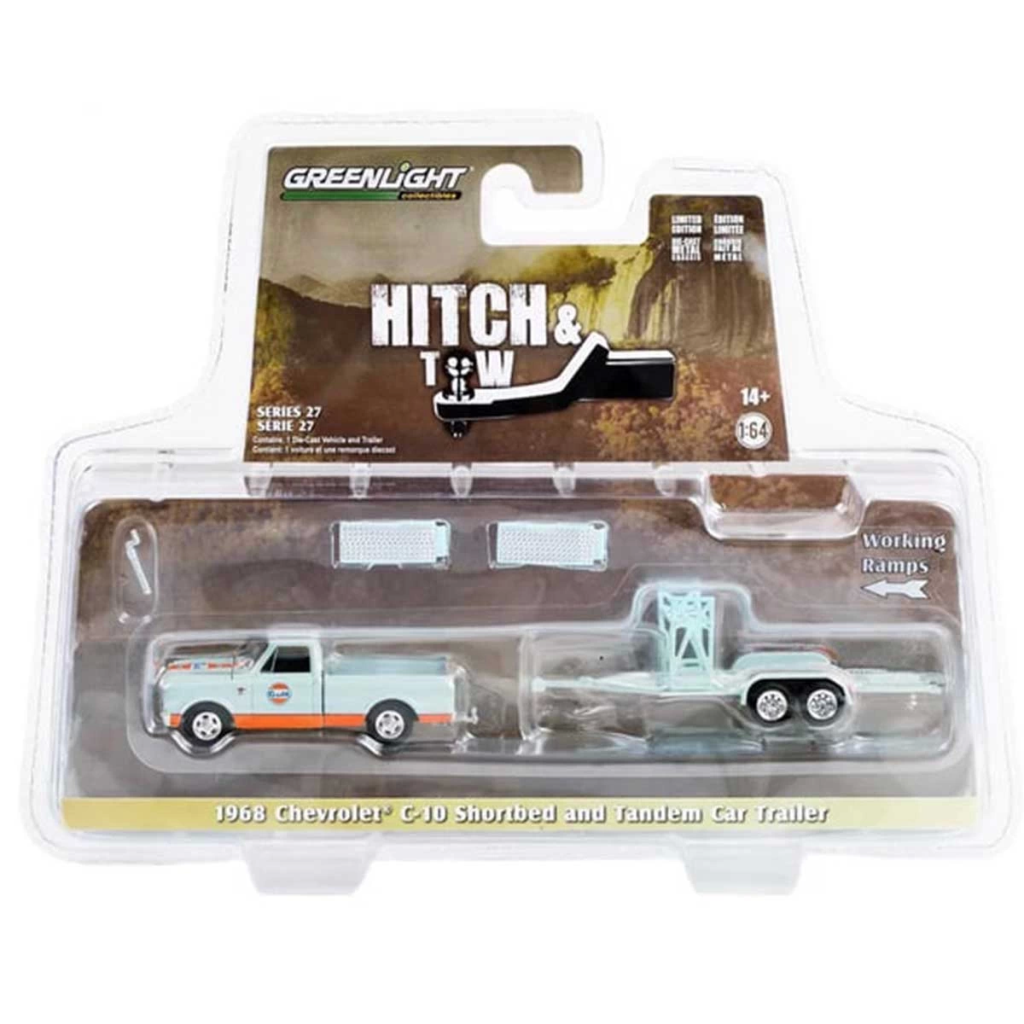 Greenlight 1/64 1968 Chevrolet C-10 Shortbed and Tandem Car Greenlight 1/64 1968 Chevrolet C-10 Shortbed and Tandem Car