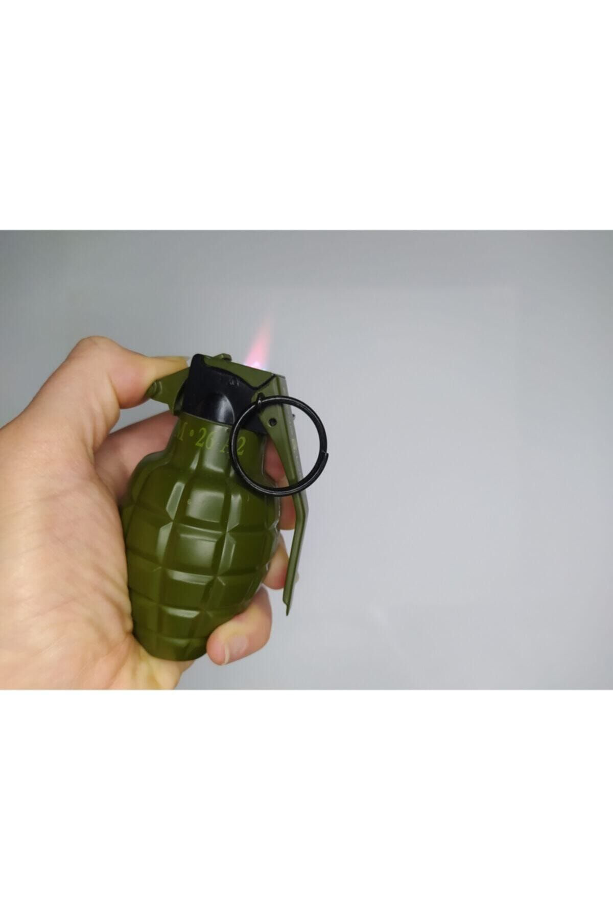 Gamerstoys Grenade Çakmak Figürü - Bomba Tasarımlı Özel Kırmızı Alevli Çakma
