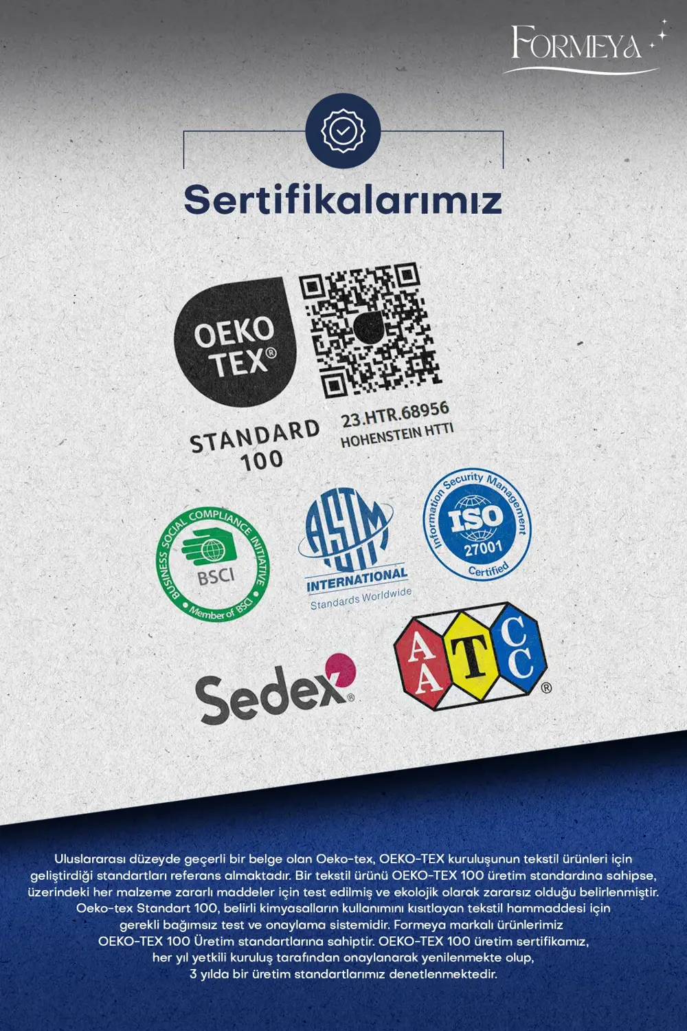 Gri %100 Pamuk Kapitone Fitted Su Sıvı Geçirmez Yatak Koruyucu Te