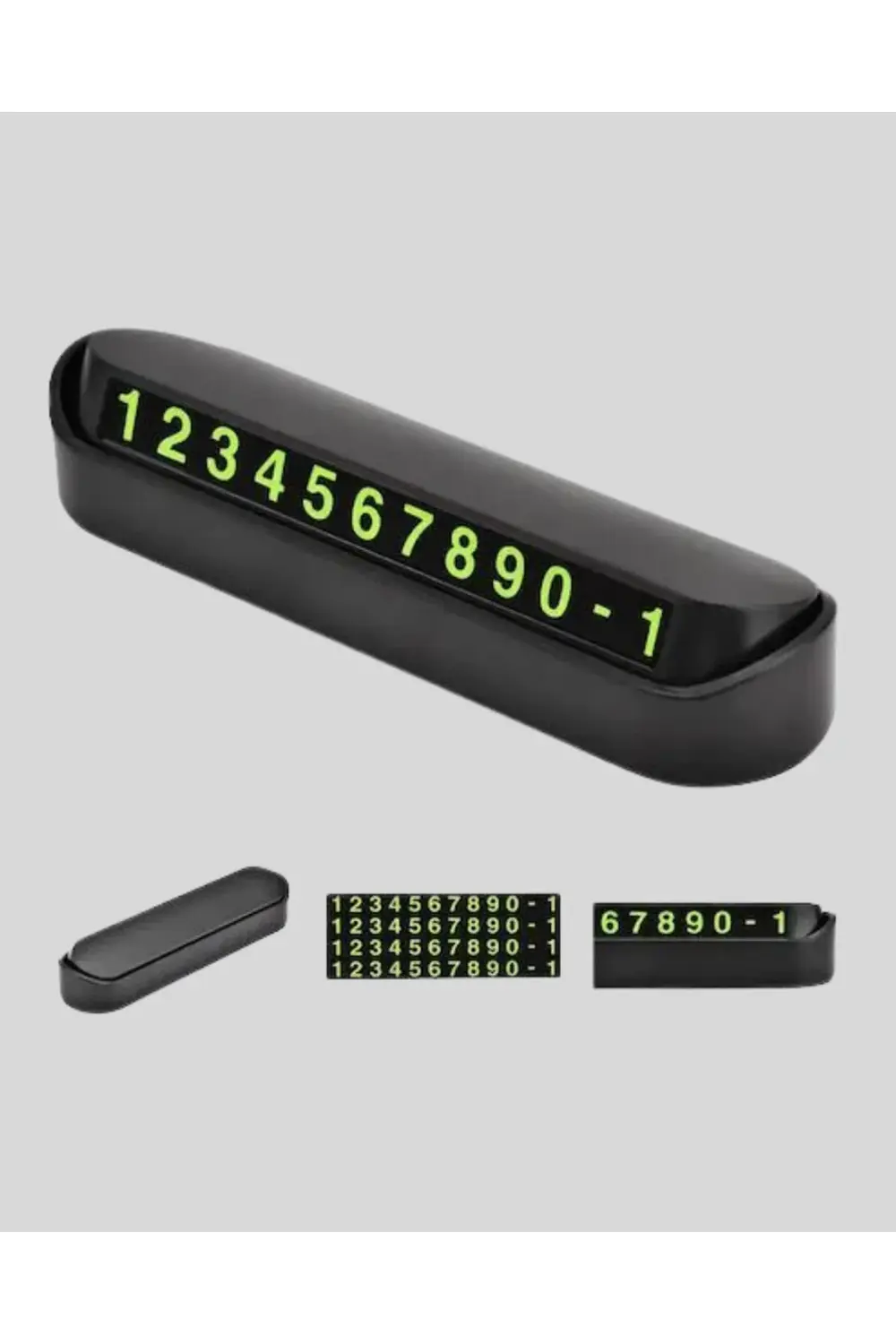 Gri Alüminyum Araç İçi Telefon Numaratörü – Dayanıklı, Modern ve