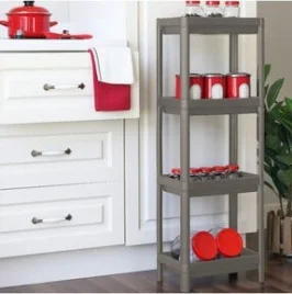 Gri - Antrasit Dikdörtgen Raf Ünitesi Plastik 5224 Diğer