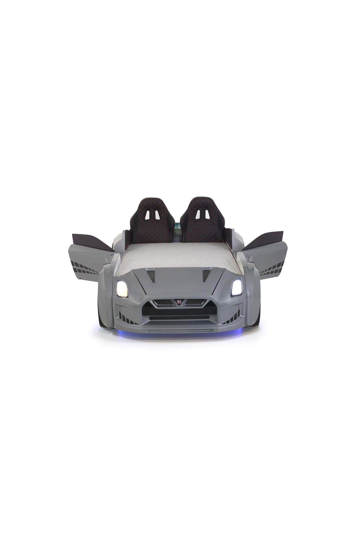 Ferramini Gri Arabalı Yatak Kapıları Açılan Gtr Full Ledli Kumandalı Ve Müz