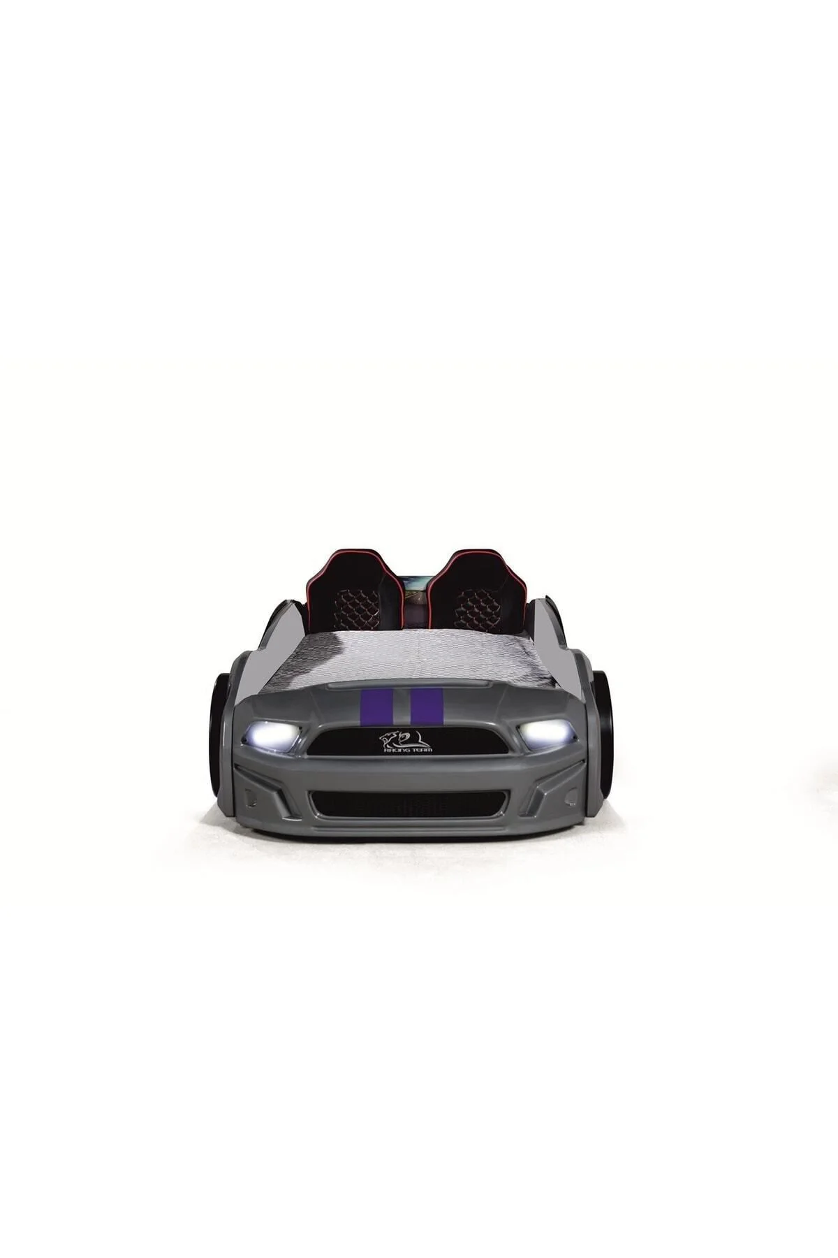 Gri Arabalı Yatak Kapıları Açılan Mustang Full Ledli Kumandalı ve Müzikli