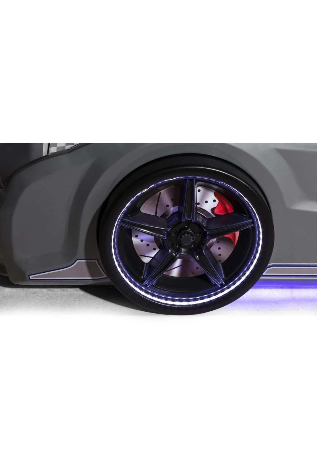 Gri Arabalı Yatak Kapıları Açılan Mustang Full Ledli Kumandalı ve Müzikli